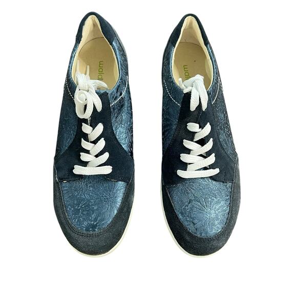 Waldlaufer German Brand Blue Leather & Suede Sneaker UK Size 5 (U.S. 7-7.5) - Picture 2 of 10
